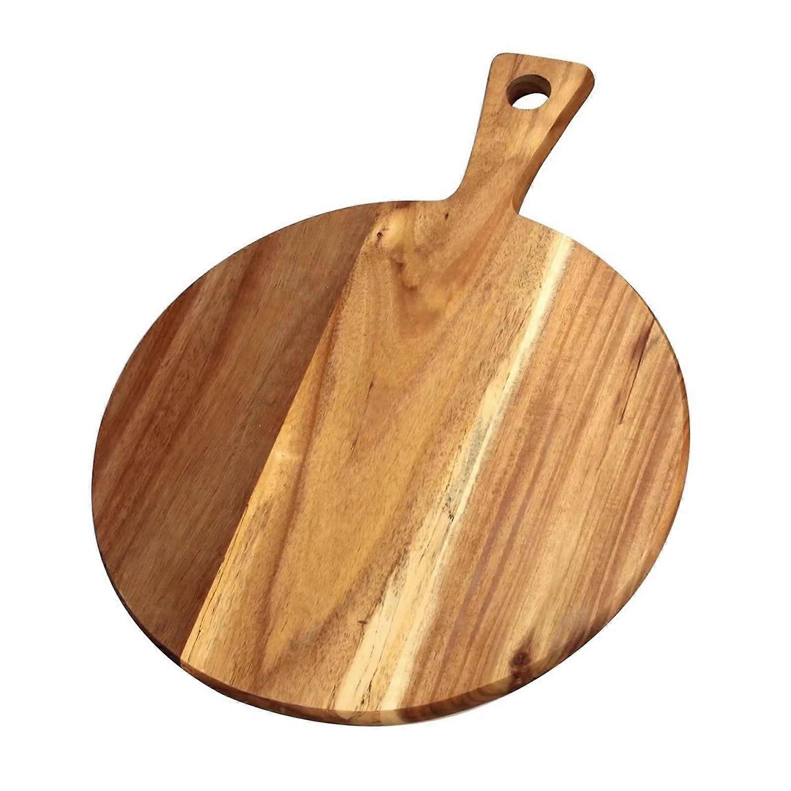 Rundes Pizzabrett aus Holz mit Griff