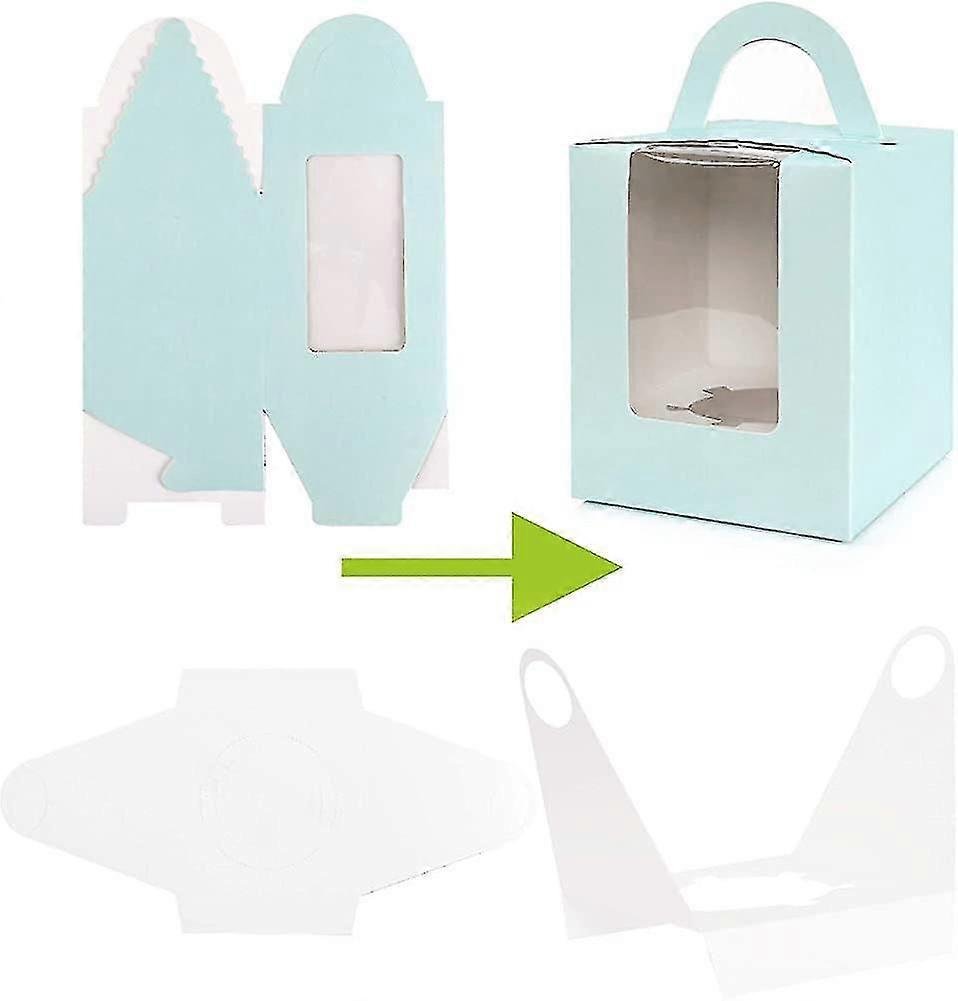 Cupcake Boxes Individual For Packaging.cookie Boxes With Window And Handle.cake