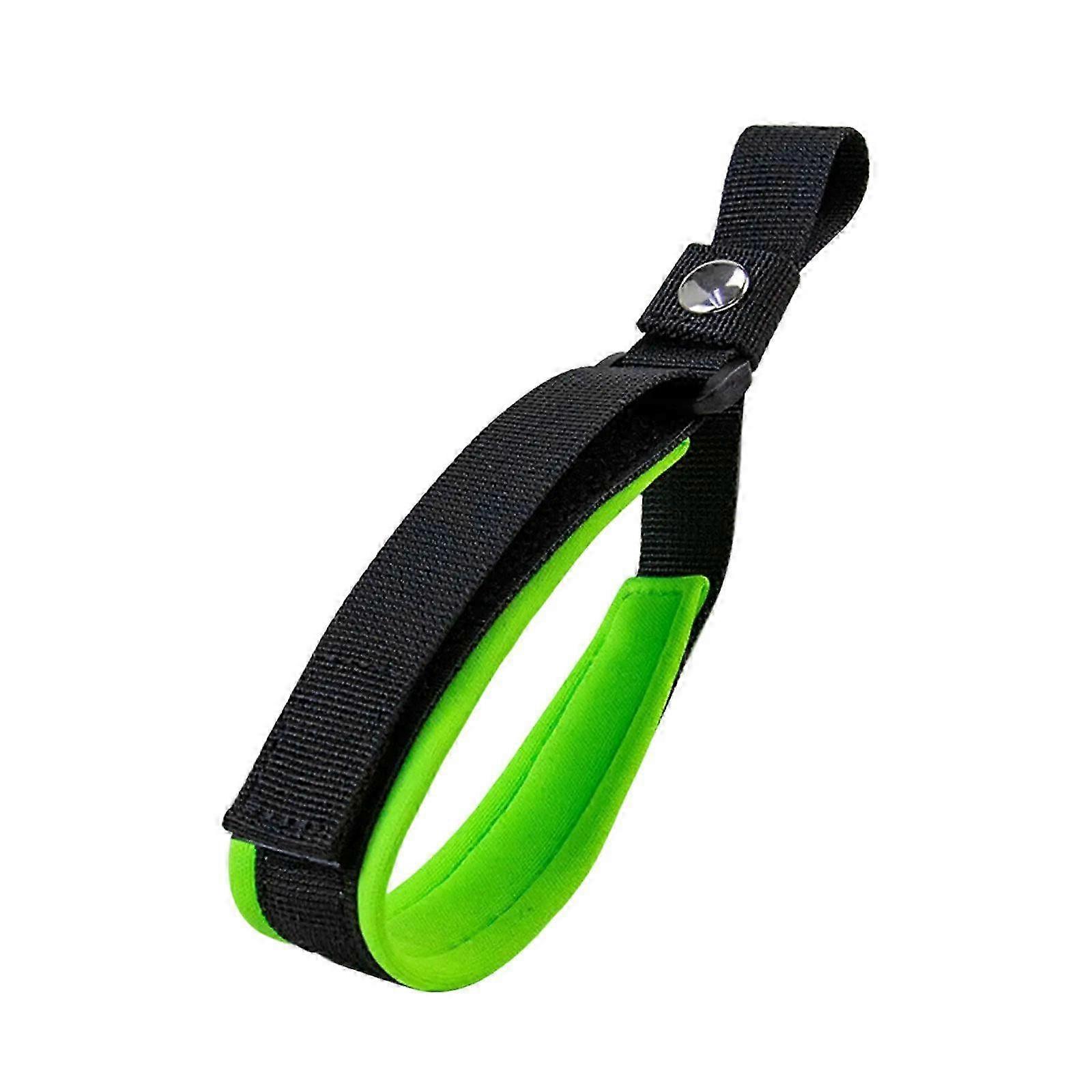 Adjustable Dog Leash Wrist Strap with Padded Strap - Secure Grip for Walking, Black with Fluorescent Green Design