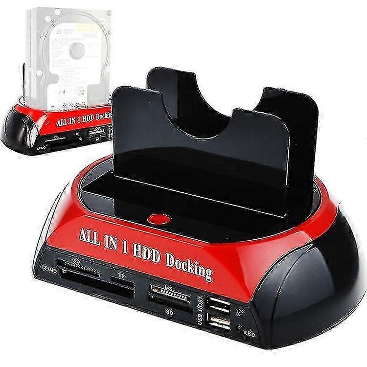 All In 1 Hdd Docking,2.5''/3.5'' Sata Multi-function Hdd Docking Station Sata Hard Disk Base Usb Hub Reader