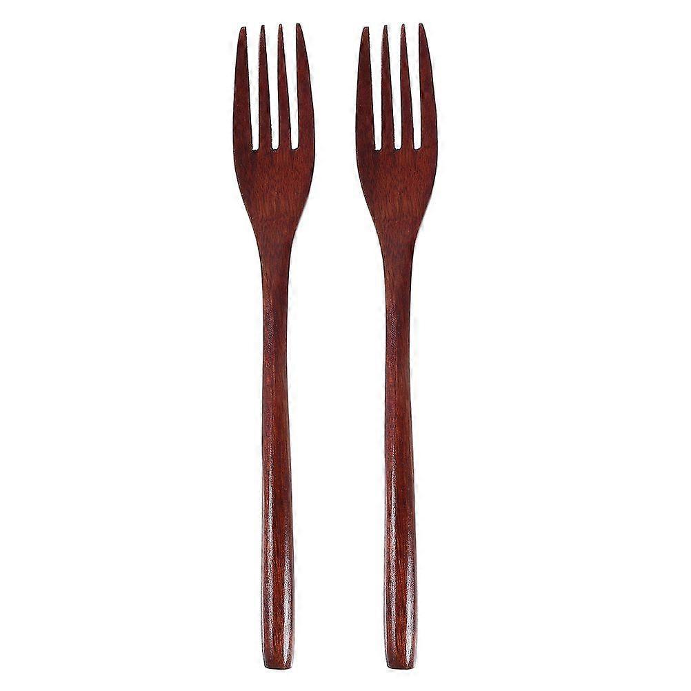 2pcs Wooden Salad Forks For Mixing Serving And Cooking Salad Mixing Wooden Forks Cooking Forks Salad Mixing Fork Wood Salad Servers Long Handle Cookin