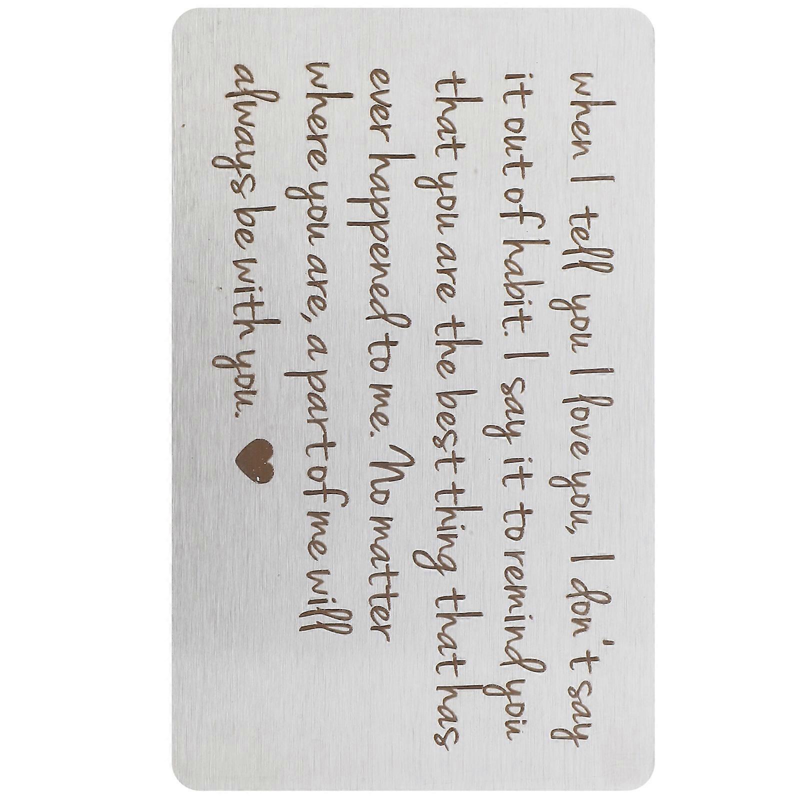 Stainless Wallet Insert for Anniversary