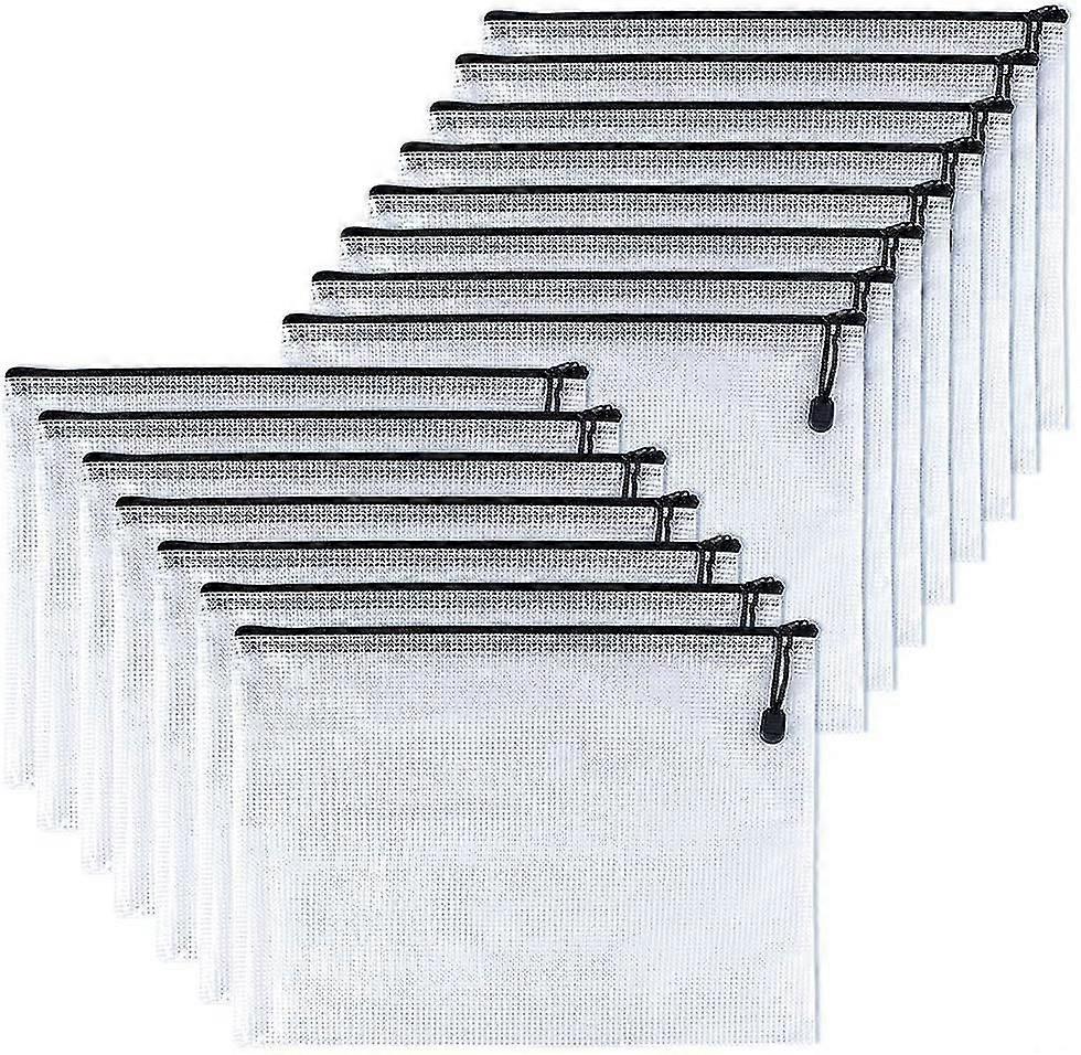 15 Pcs Document Bag A5 Zipper File Wallets Plastic Zippered Folder Bags Small Zip Storage