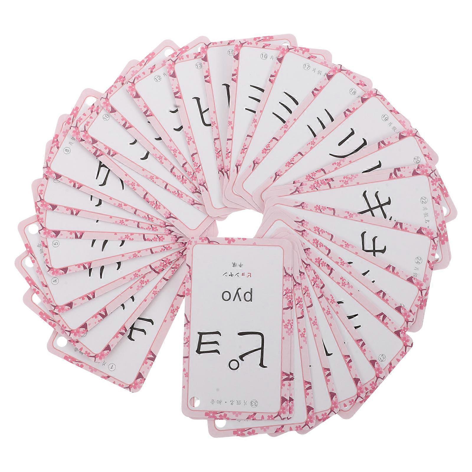 Japanese Flashcards Beginner Card for Self-Study Kids Language Tool