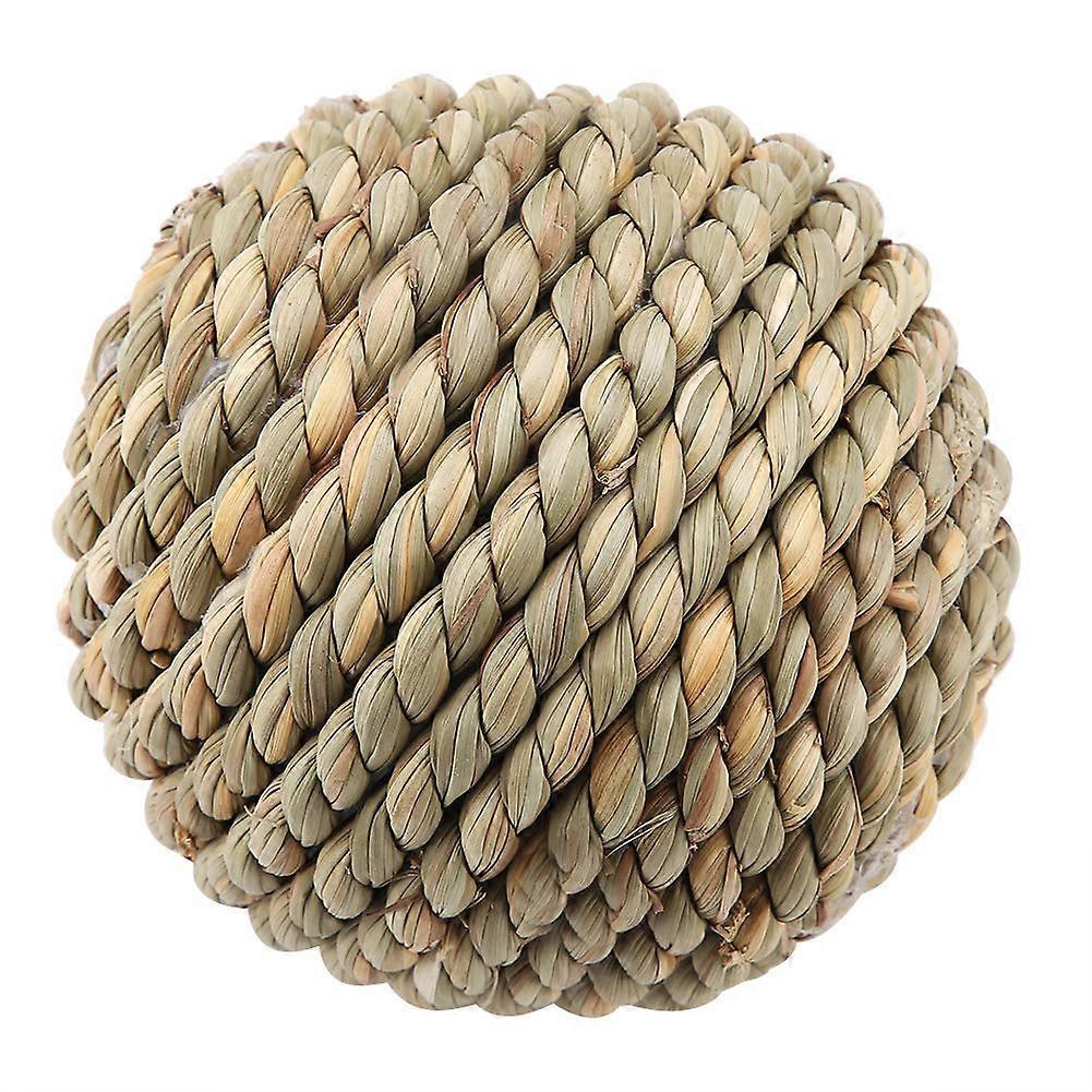 Rabbit Chew Toy Ball with Wild Vetch, Safe NonToxic Training Aid for Small Birds, 10cm Diameter