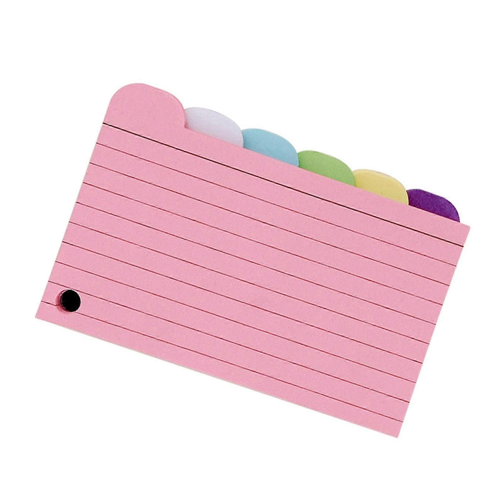 Lined Index Cards Journal 150 Pages Color Coded Writing Pad Strong Coil Binding Quality Paper For Daily Note Taking Multicolor