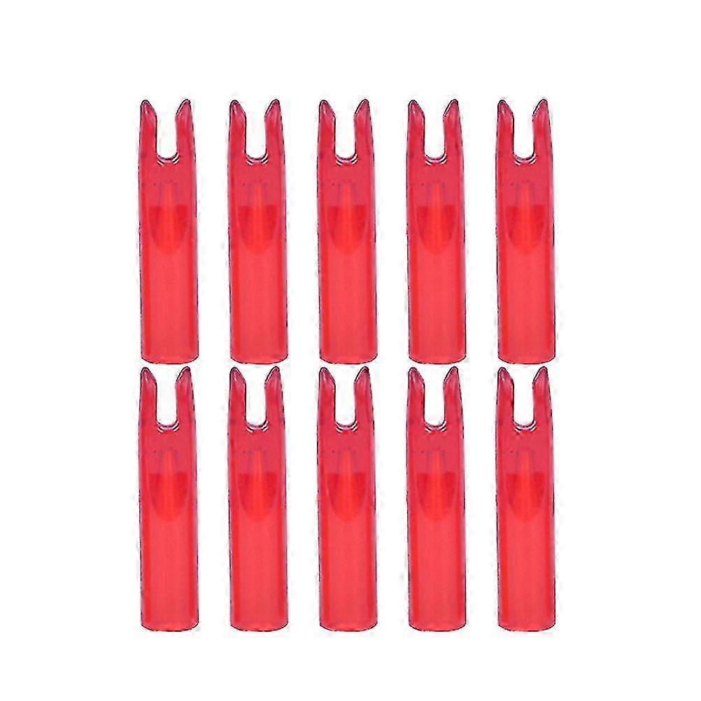 50 قطعة من أسهم الرماية الحمراء وذيول أسهم الصيد والملحقات ذات النهاية الداخلية للسهم مناسبة لعمود 6 مم