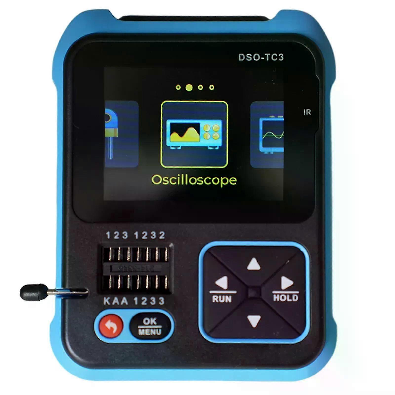 DSO-TC3 Digital Oscilloscope AC/DC Tester for Pulse, Sine, Square, Triangle Waves, 3-in-1 Function Signal Analyzer