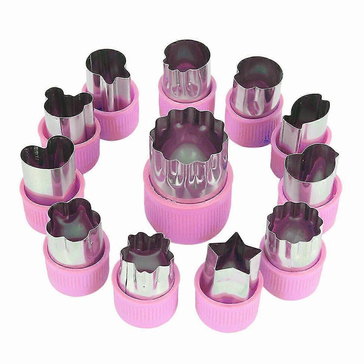 12x Edelstahl Obst Gemüse Keksform Cutter Kind Food Form Form Form