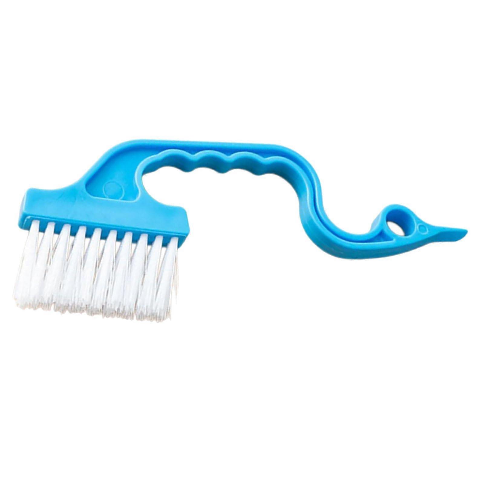 Cleaning Brush with Flat Spatula End for Narrow Spaces and Crevices, Lightweight Blue