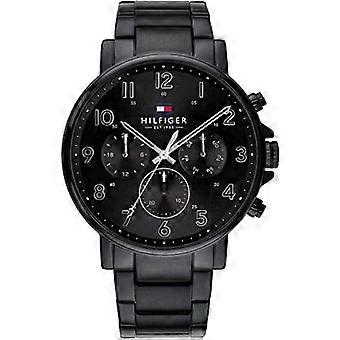 Horloge - TOMMY HILFIGER - DORRJ - Zwarte wijzerplaat - Roestvrijstalen armband - Multifunctioneel