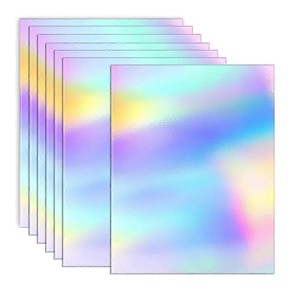 Metallic Holographic Card Shiny Mirror Paper Sheets, Reflective Post Board Size 8.5 X 11 Inch 50 Pack