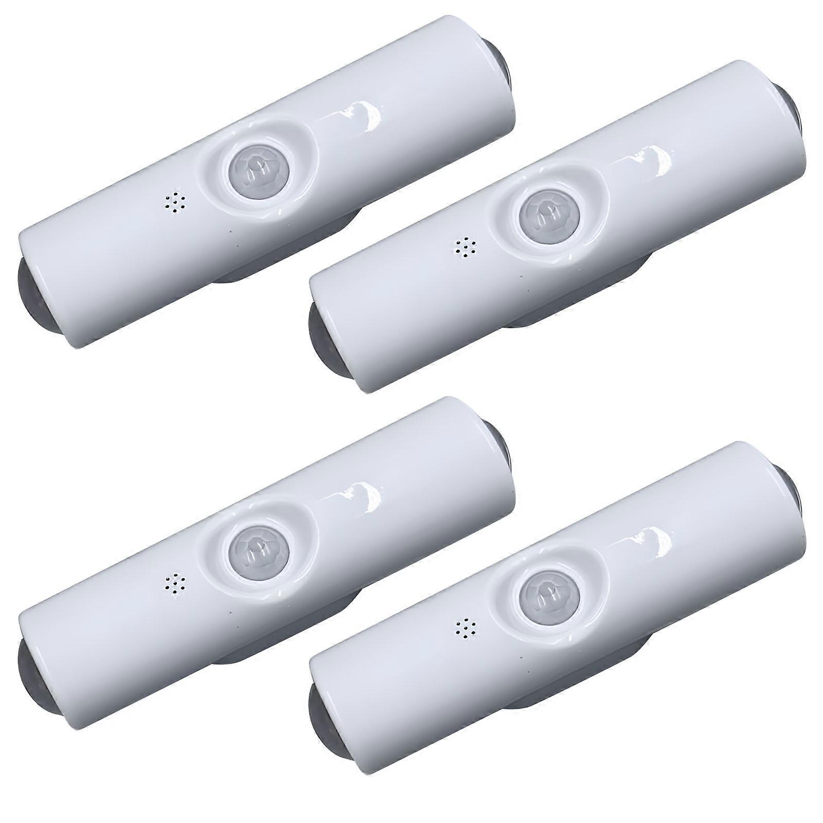 4Pcs Multiple Manner Color Shifting Night Radiances Touch Control ABS Plastic Bedroom Deck Inside Use  White