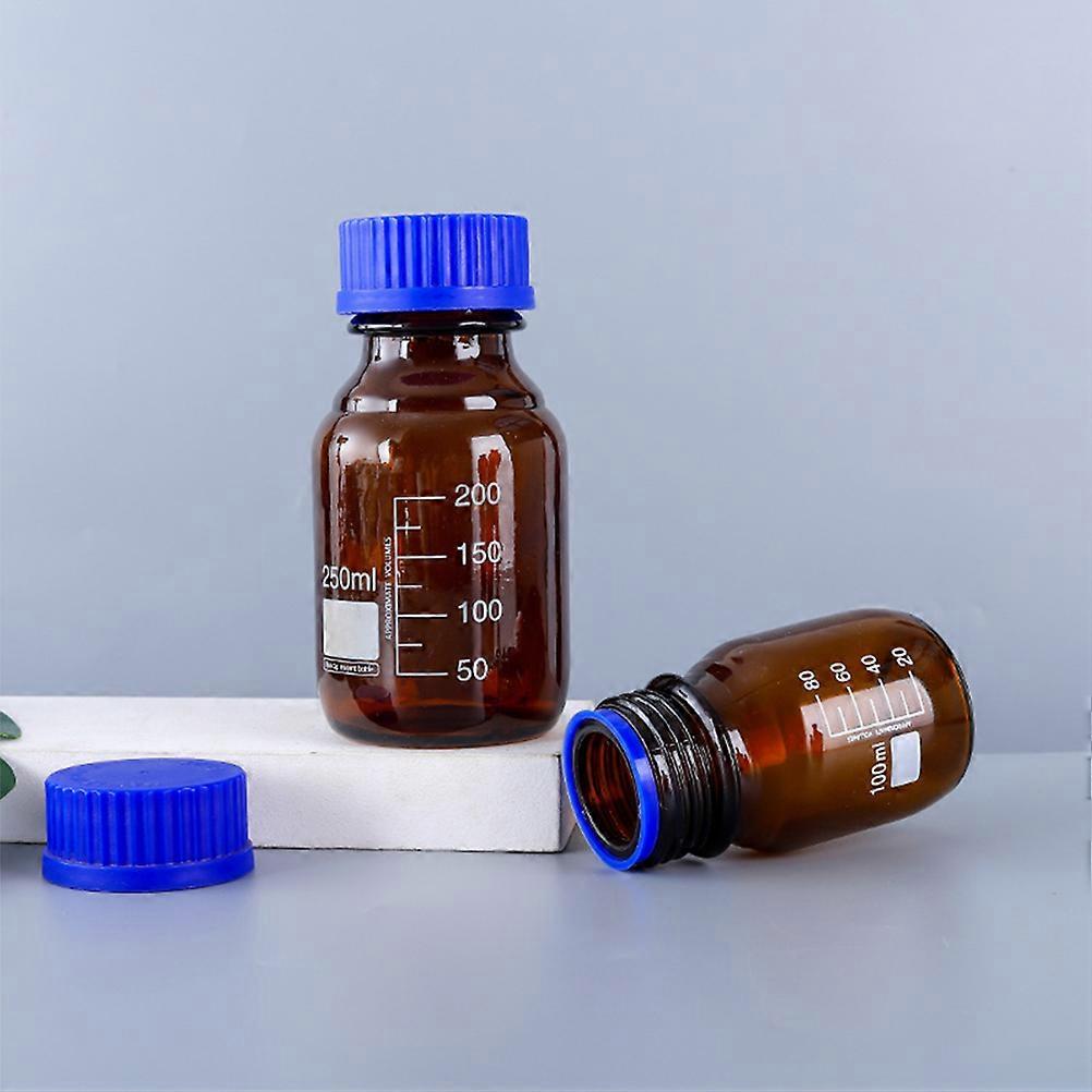 3 قطع زجاجات كاشف زجاجة كيميائية زجاجة سائل الختم 100 مل