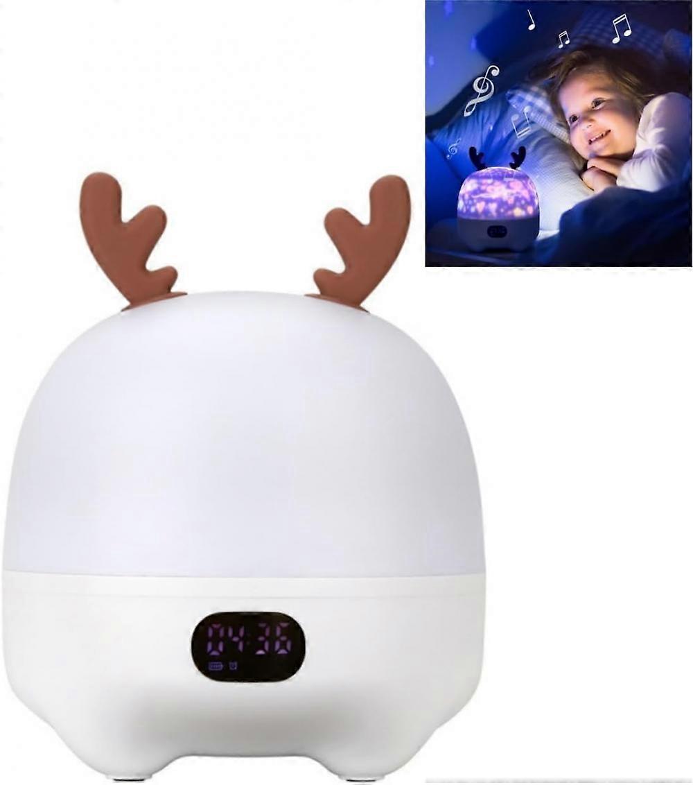 Projection Lamp Bluetooth Speaker led Colorful Night Light Starry Sky Projection USB Ambient Light Music Alarm Clock