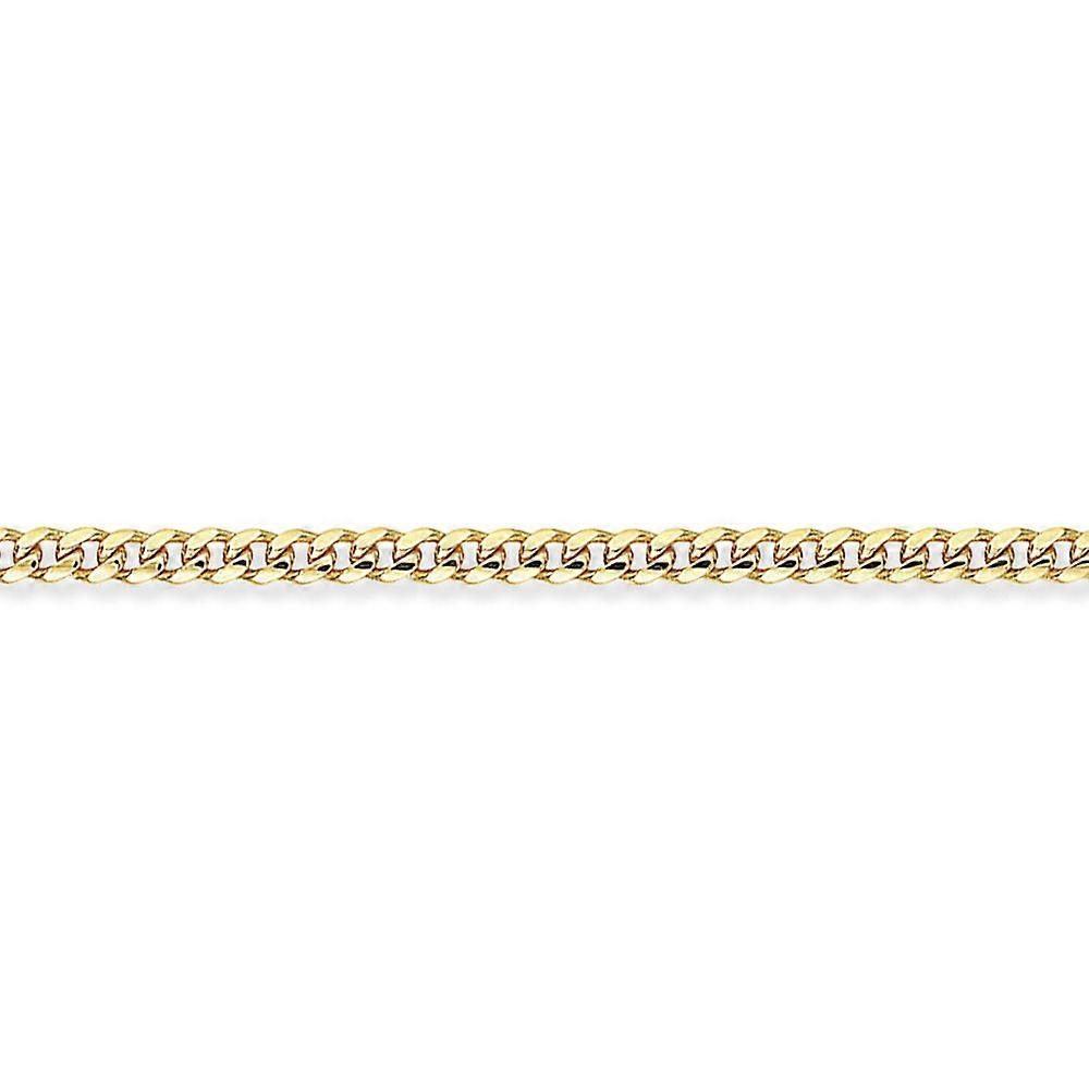 Jewelco London 9ct Yellow Gold - Bombe Curb Chain Necklace