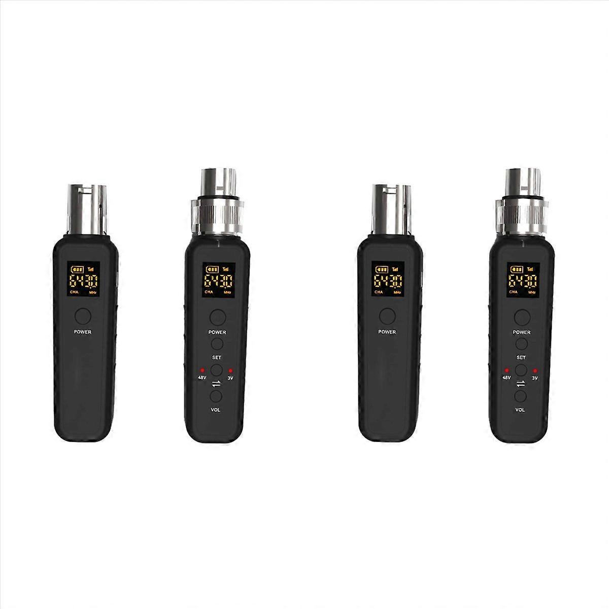 2X Uhf Wireless Microphone Converter Xlr Transmitter Receiver for Guitar Transmitter Receiver Adapte