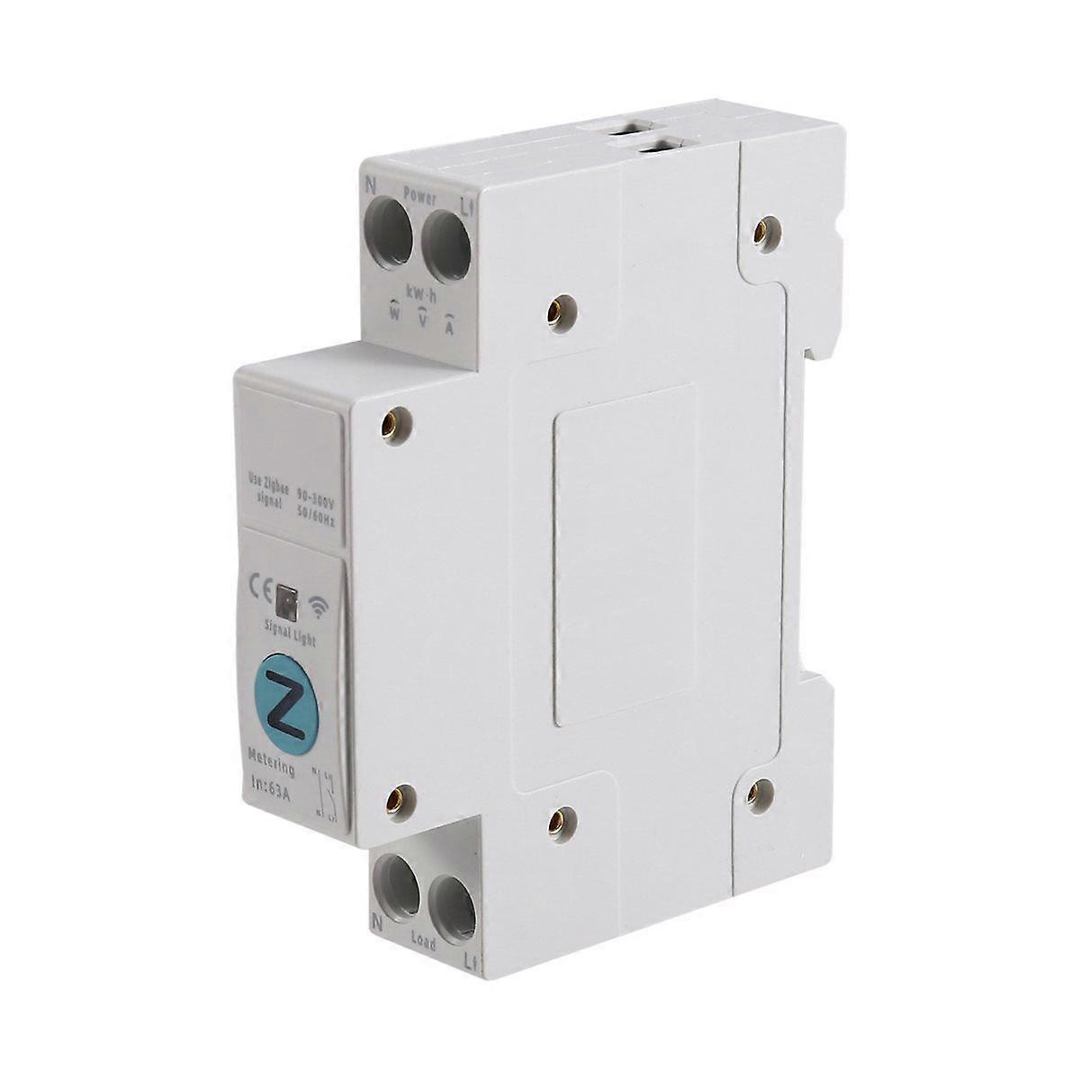 TUYA Zigbee Smart Switch Energy Meter 63A 1P+N Kwh Metering Monitoring Circuit Breaker Timer Relay M