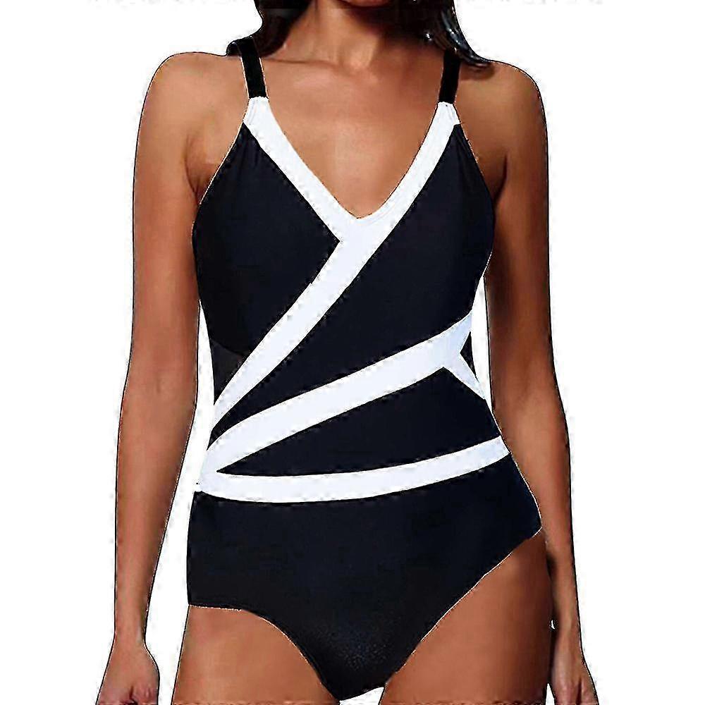 Maillots de bain de vacances pour femmes, maillot de bain une pièce à col en V