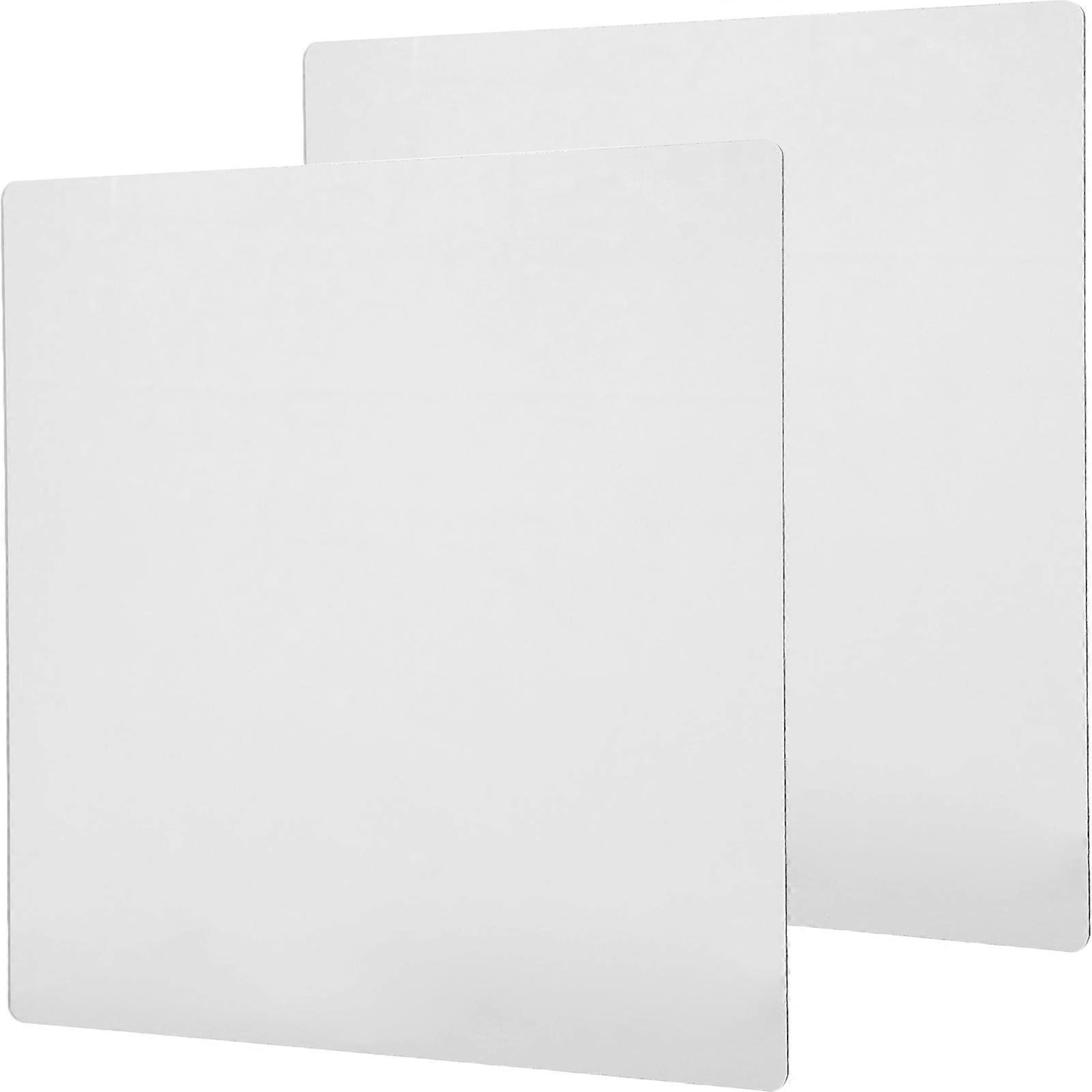 Bathroom Mirror Decor Wall Adhesive Mirror Home Use 20.00X20.00X1.00cm Clear Reflection Self-Adhesive 2Set