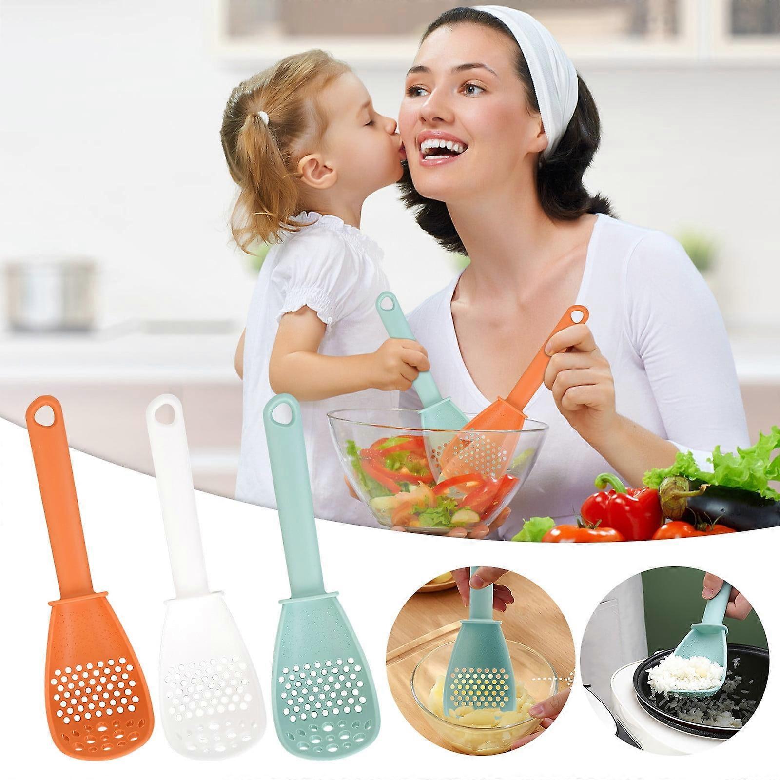 Jacenvly Halloween Kitchen Spoon - Multi-Function for Grinding, Mashing, Filtering | Compatible with Ginger, Potato, Rice | Fall Decor