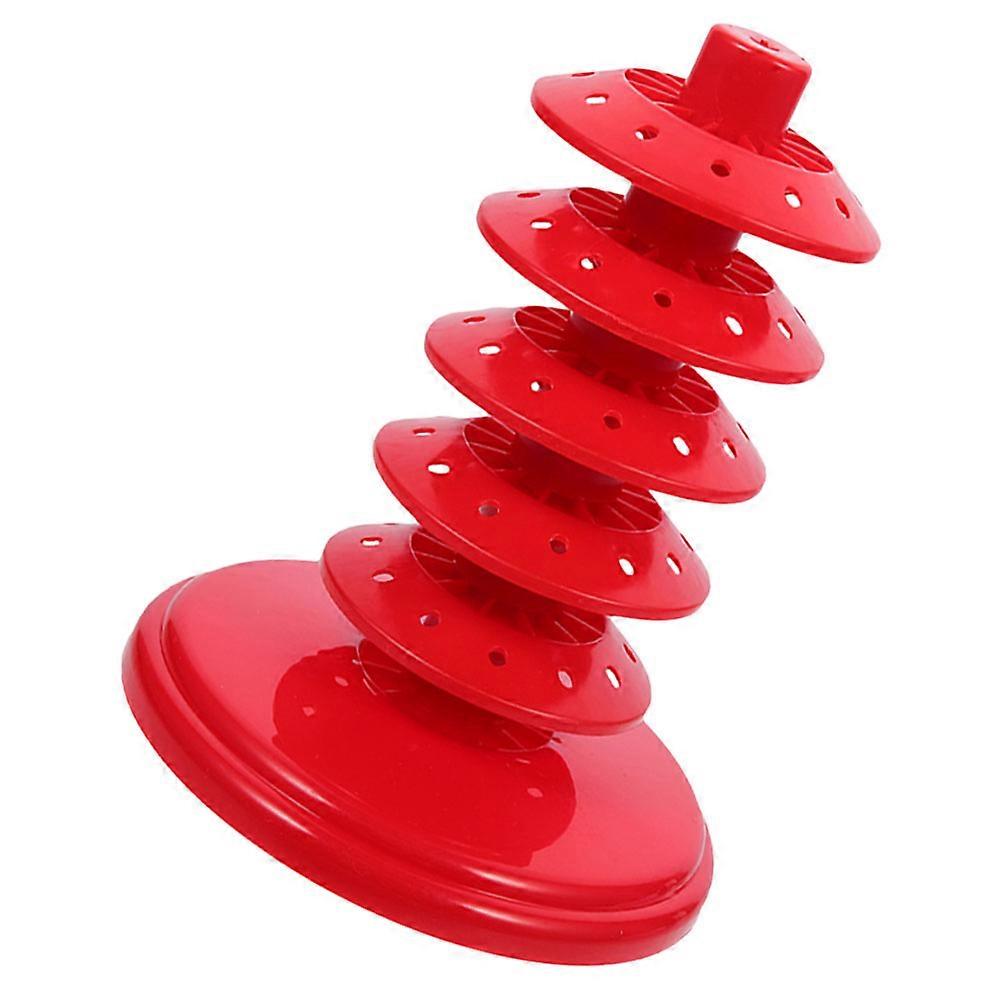Multi-Function Lollipop Rack Adjustable Stand for Display 4Pcs Red Holder