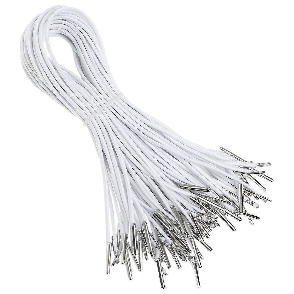 Elastic Barbed Cord for Craft Masks Adjustable Strap 150Pcs White Loop