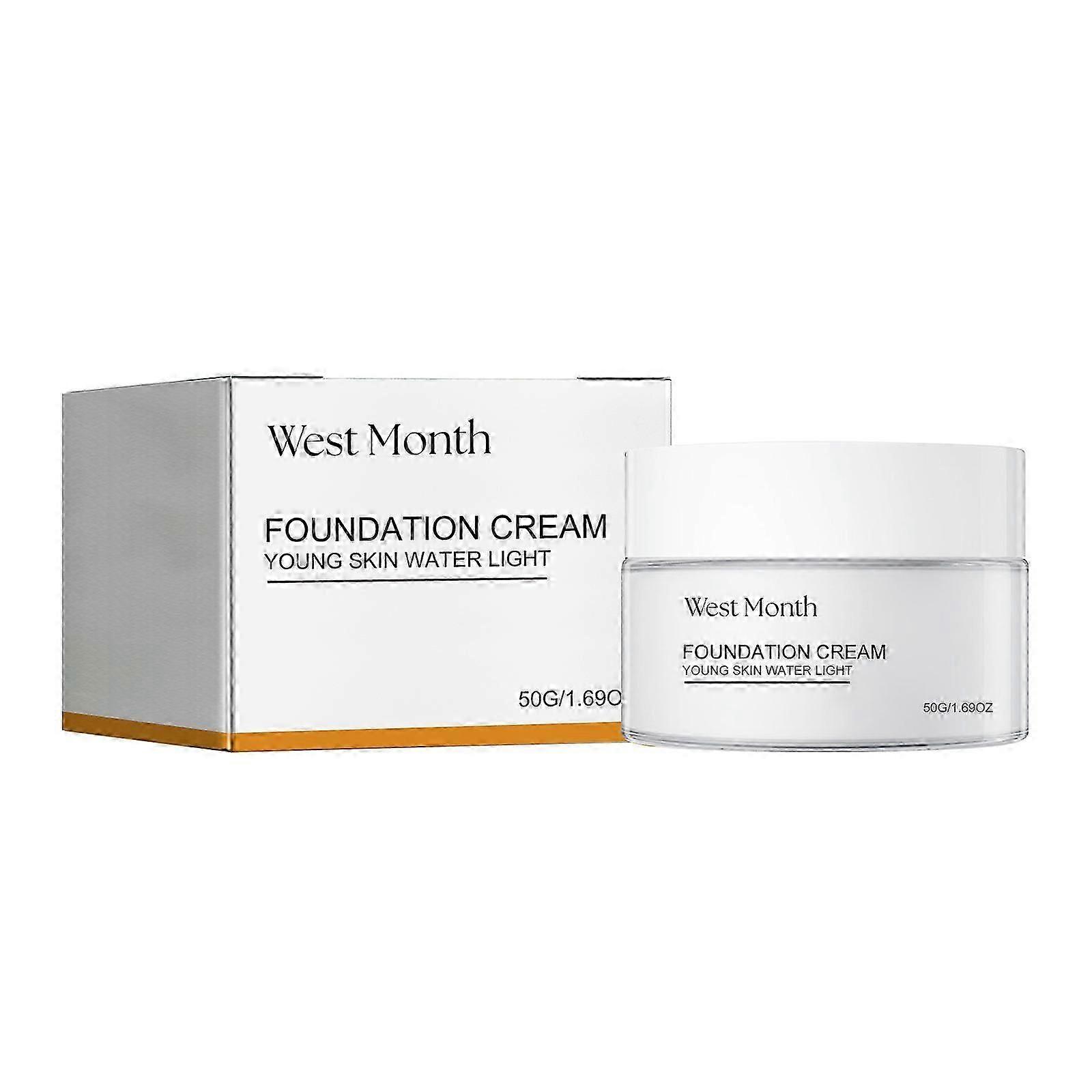 Moisturizing Foundation Cream - Non-Greasy Brightening Concealer for Even Skin Tone, 50g