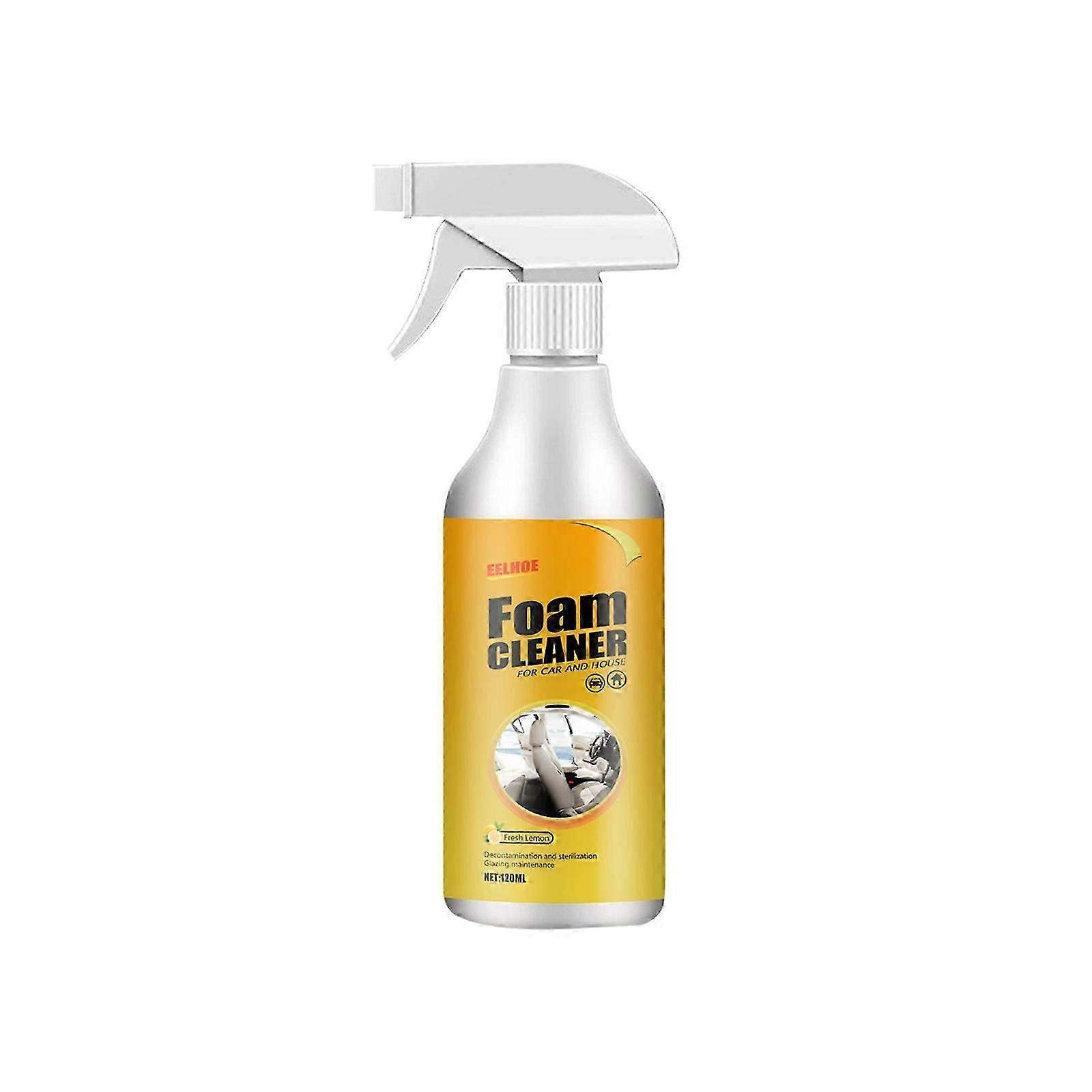 MultiPurpose Car Foam Cleaner  Safe, Fast, Deep Clean for Leather  Fabric Seats (120ml)