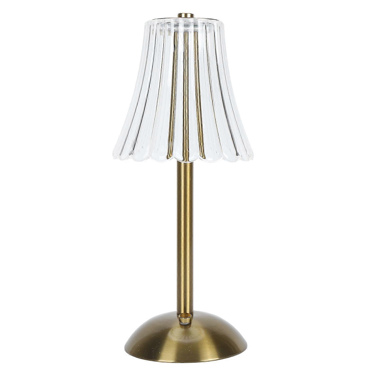 Cordless Table Lamp with Touch Control Dimming, 3 Color Rechargeable Crystal LED Light, 1200mAh