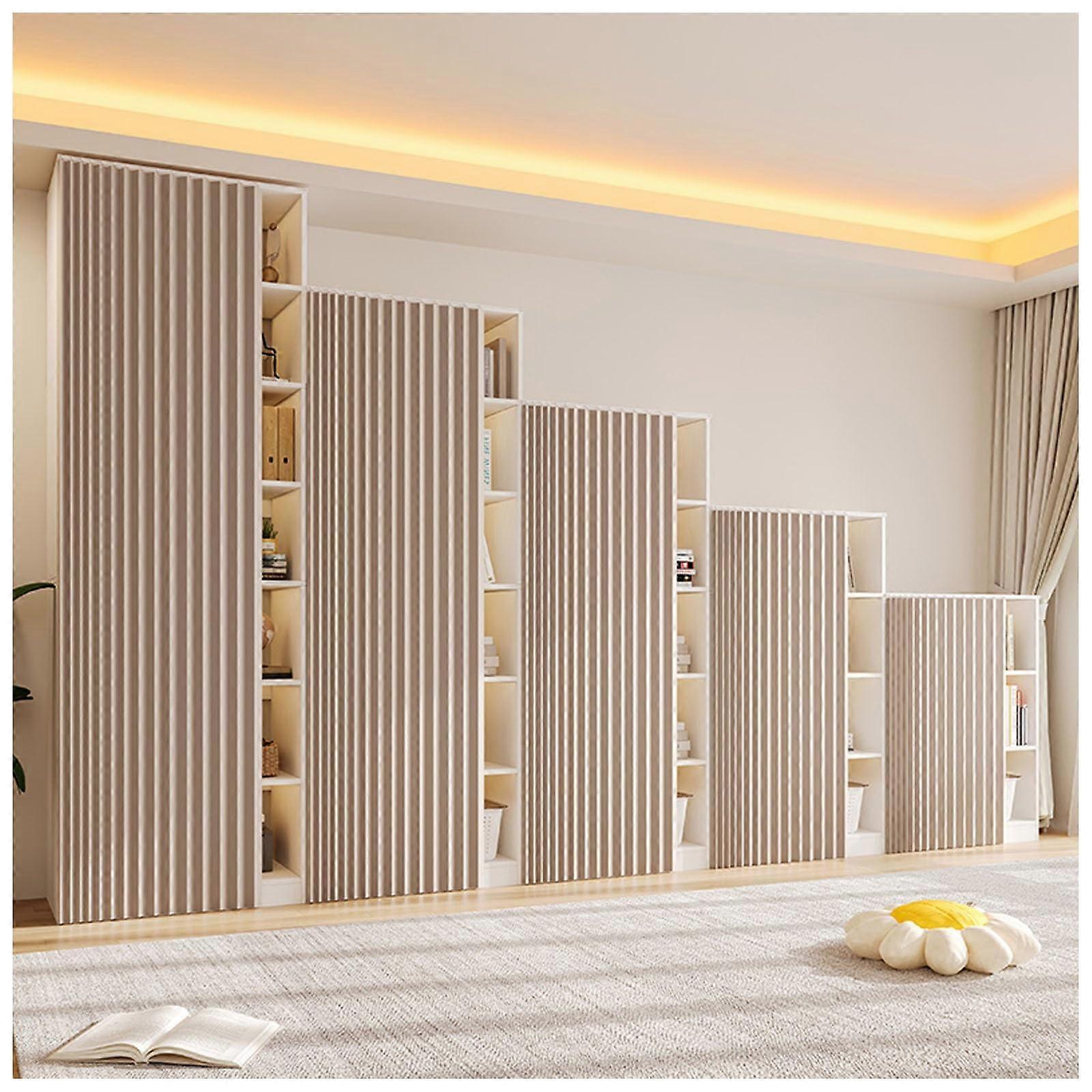 Waterproof Cabinet Curtain with Lotusleaf Fabric, Dust Proof Khaki Short Curtain for Shelves 80x180cm