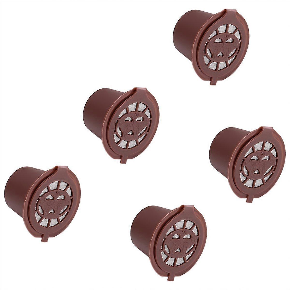 5/Pcs Stainless Steel Coffee Capsules for Machines(B)