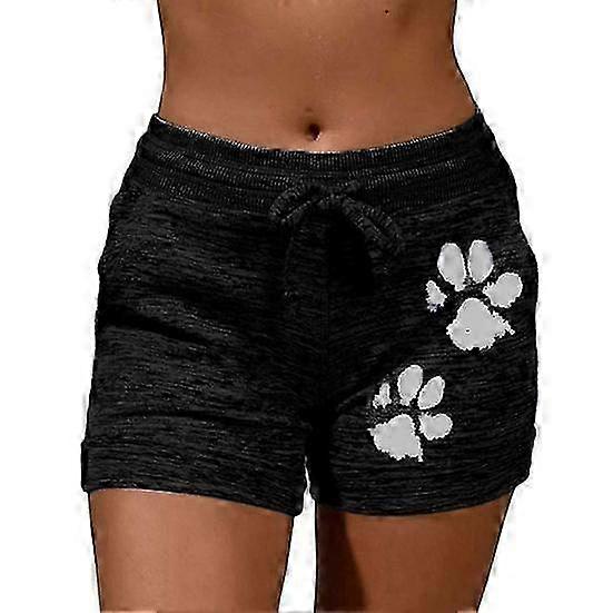 Women's High-Waist Exercise Shorts, Quick-Dry Elastic Fabric and Drawstring Waist
