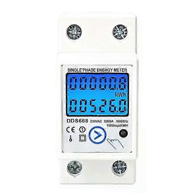 Din Rail Digital LCD Energy Meter Reset Zero Single Phase AC 110V 220V Electric Kwh Power Meter Electricity Consumption Meter