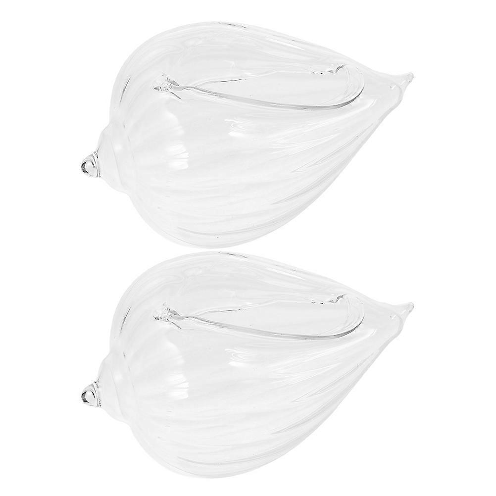 Transparent Conch Glassware Unique Drinking Glasses for Home Use 2Pcs