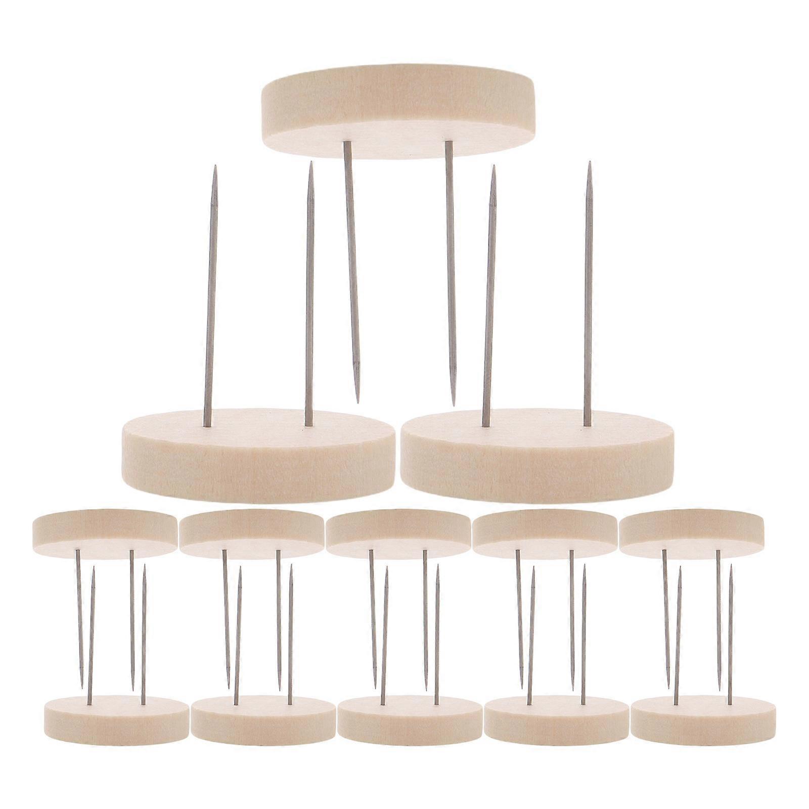 Wooden Knitted Doll Display Stand for Doll Support Frame 24Pcs Set