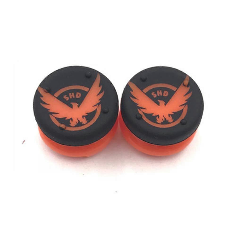 Joystick Caps for PS4 with AntiSlip Thumbstick Grips for Enhanced Gaming Precision, 2PCS Orange Silicone