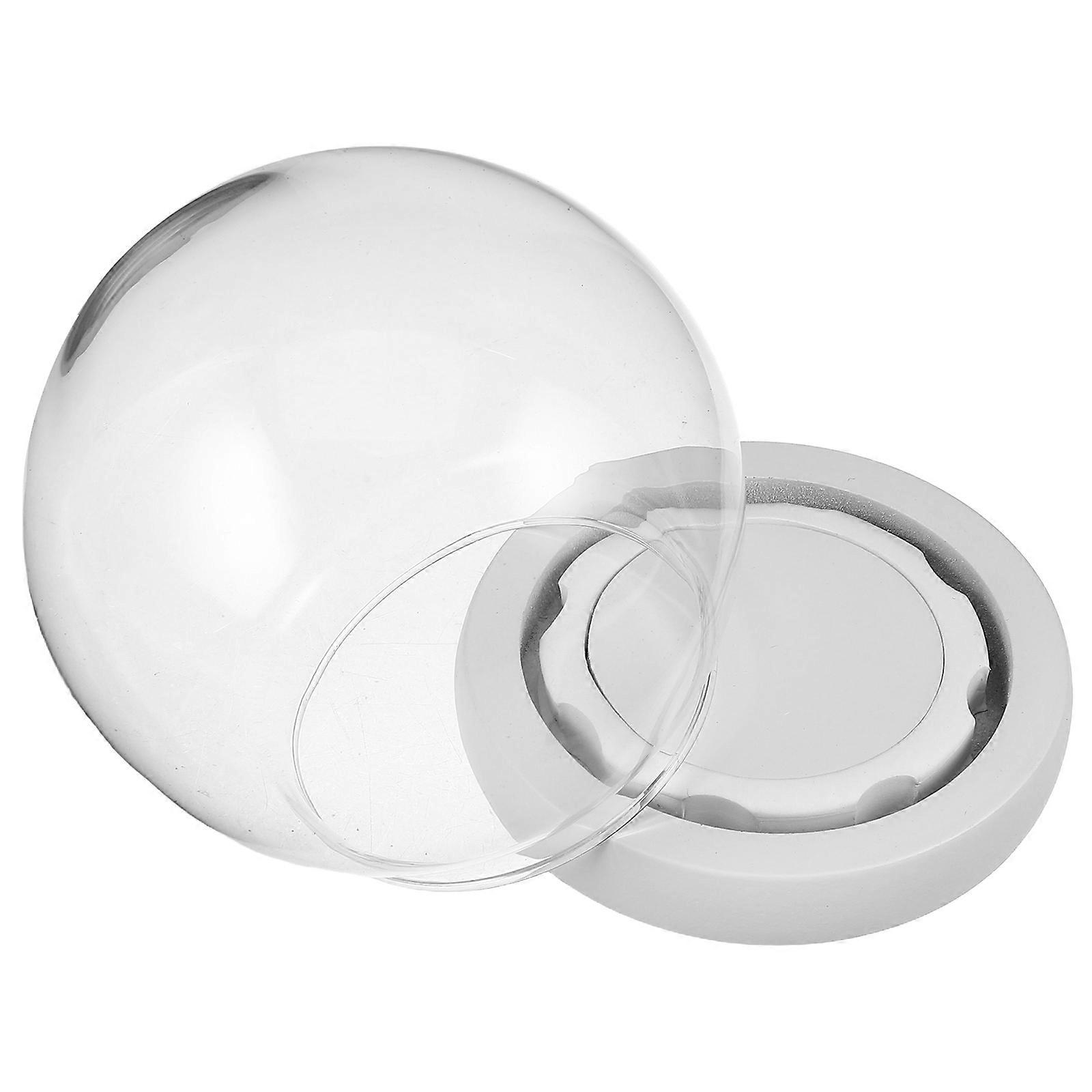 Round Glass Display Dome with Eva Antidrop Clasp for Flower Display