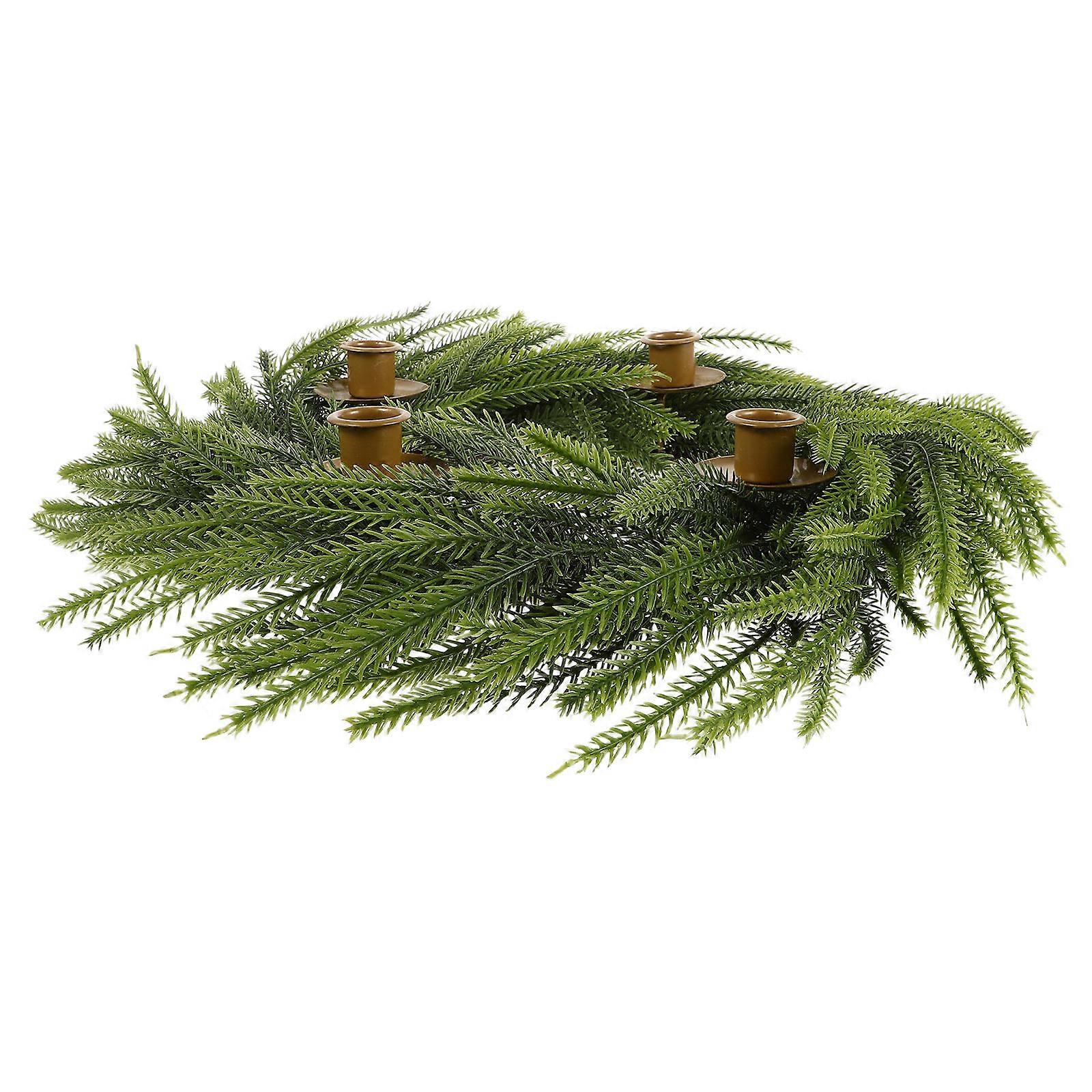 Candle Centerpiece Ring Festive Design Fireplace Elegant Style 1Set