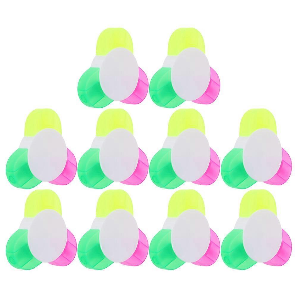 Petal Highlighter Fluorescent Pens for Marking Use 10Pcs Assorted Color