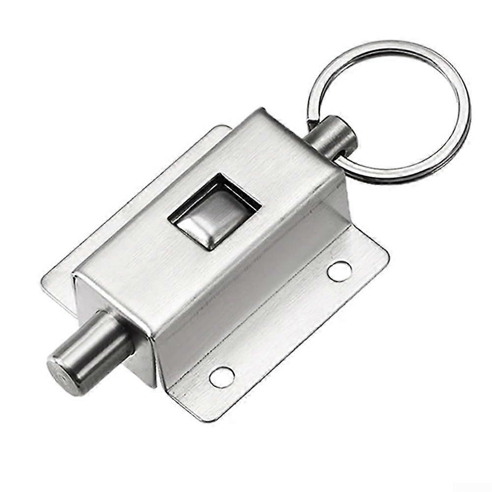 Stainless Steel Spring Latch 304 Rustproof SelfClosing Cabinet Door Catch with Pull Ring 40x37x15mm