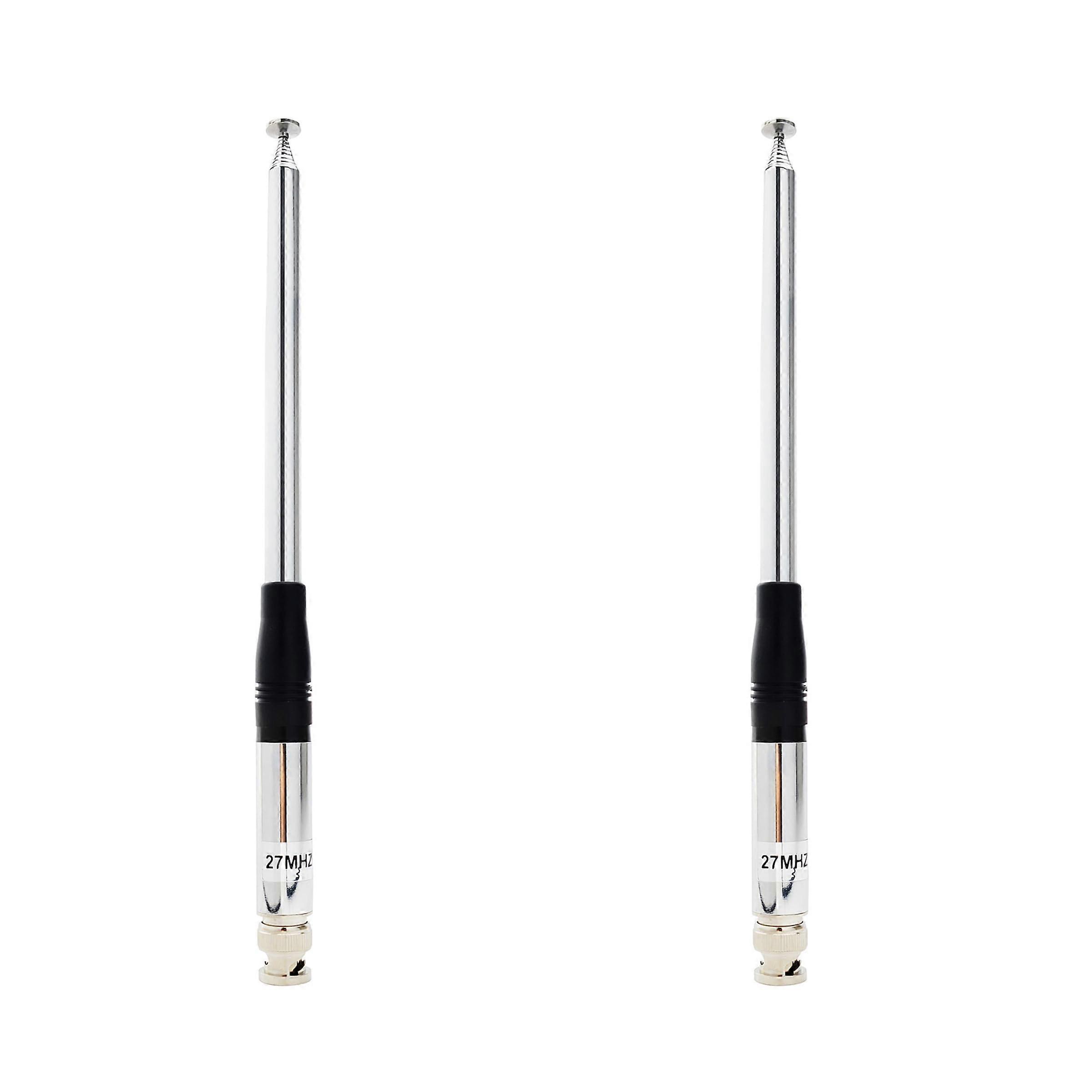 CB Radio Antenna 27MHz Telescopic 9 Inch BNC for Uniden Midland Cobra Handheld Radios 2 Pack