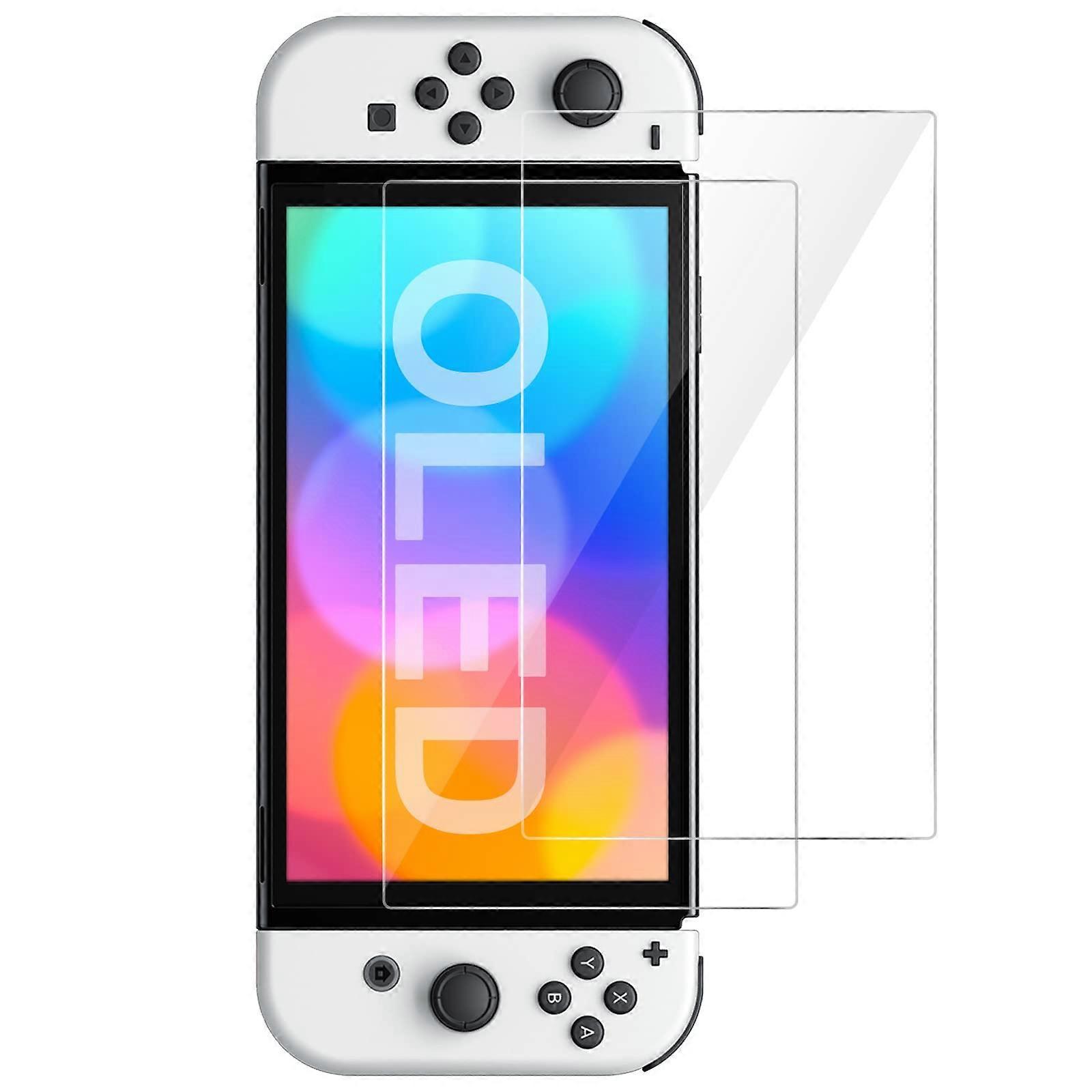 Tempered Glass Screen Protector 2 Pack for Nintendo Switch OLED, 9H AntiScratch Ultra Clear Guard