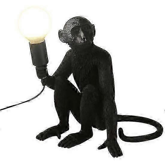 Table Light Attractive Decorative Resin Sitting Monkey Lighting Desk LED Lamp Ornament for Home