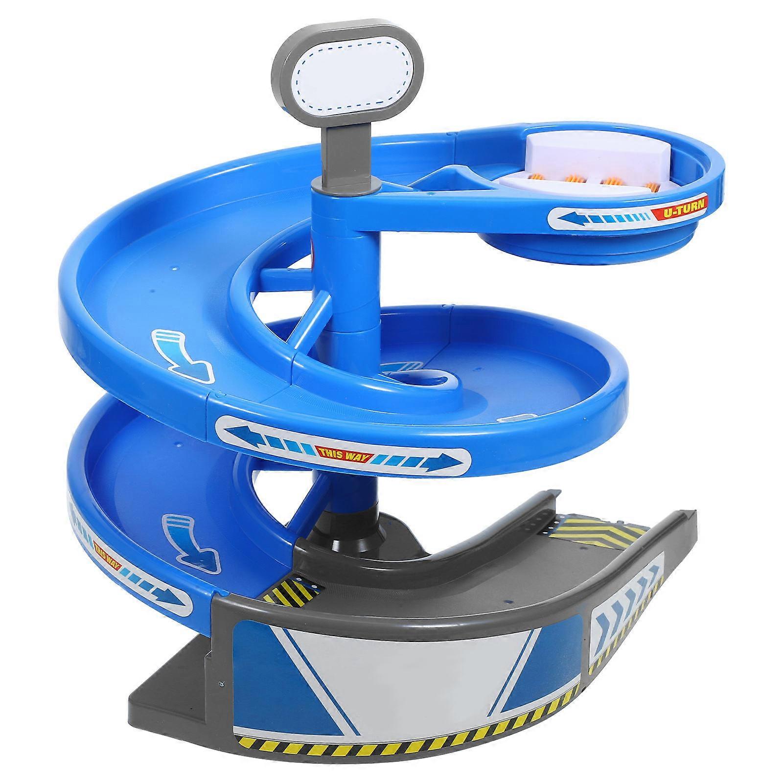 Racing Car Rotary Track Attachment for Toy Models Blue ABS