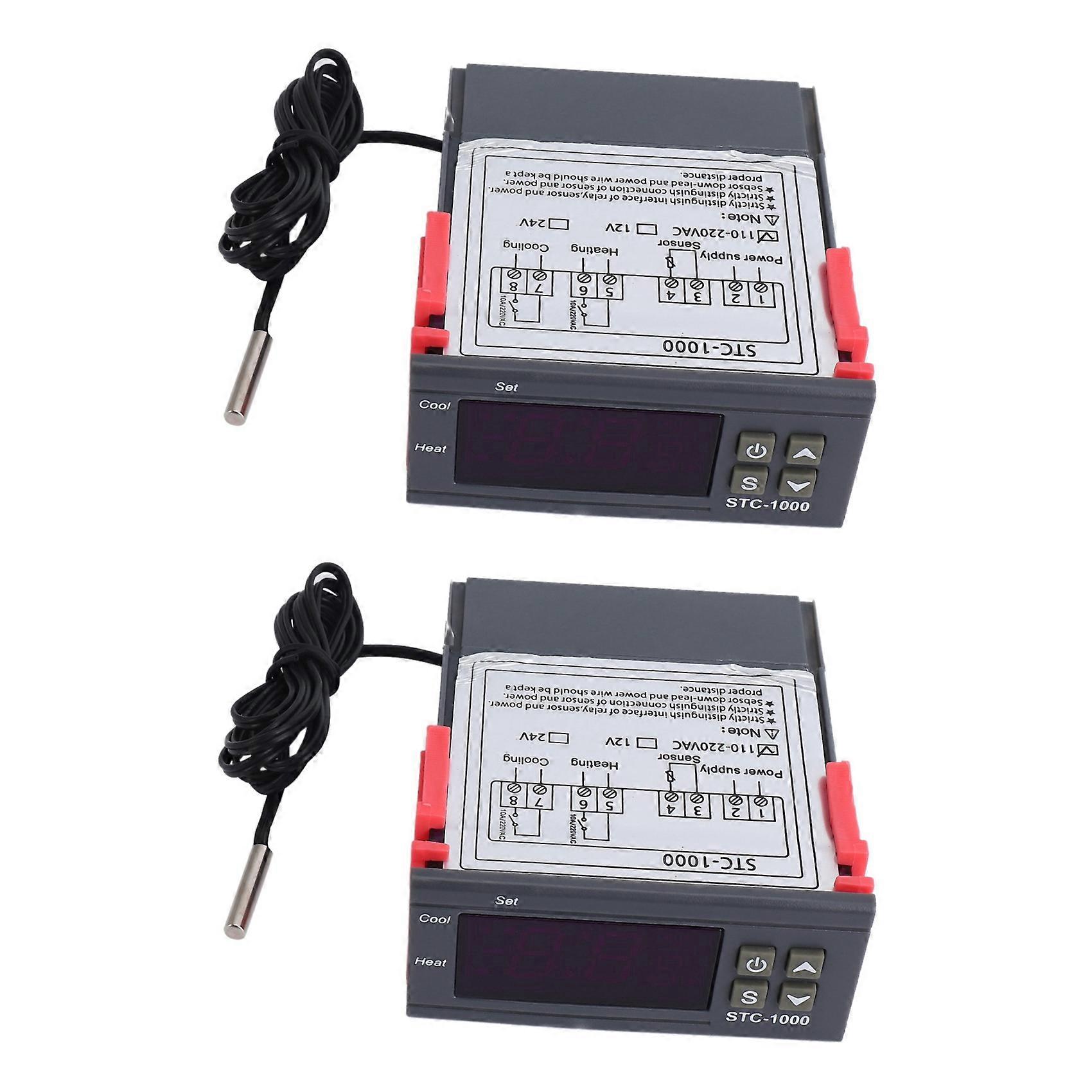 2X 220V/STC-/1000 Digital Temperature Controller Thermostat with NTC