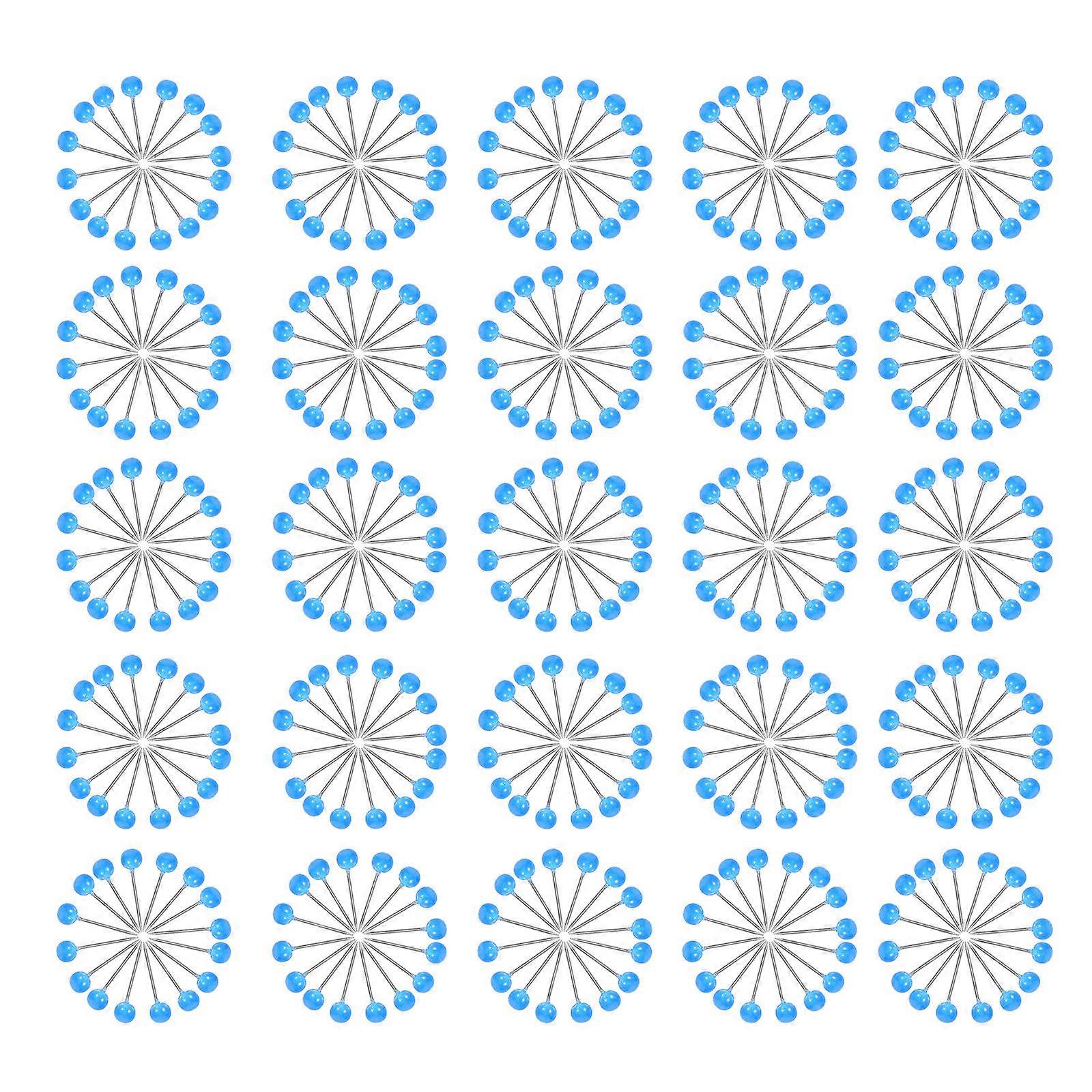 Blue Pearl Push Pins Versatile Round Map Push Pins for Decor 500Pcs
