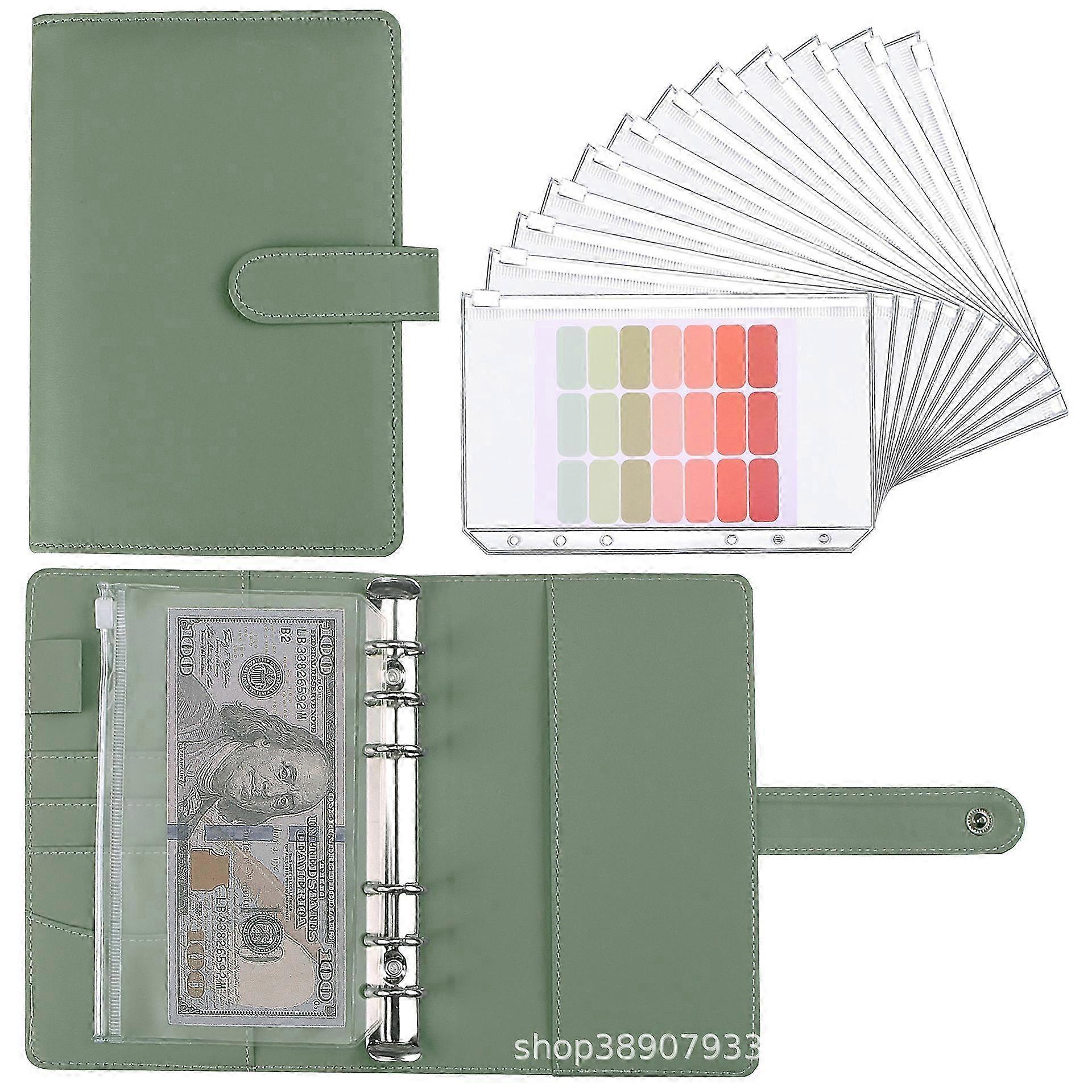 25-26 A6 Binder Zipper Bag Macaron Notebook Leather Pu Binder