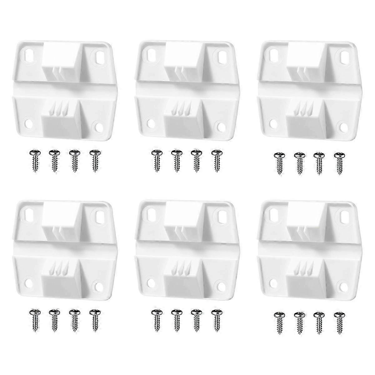 6 Pack Cooler Plastic Hinges Replacement for Coolers Parts, Cooler Hinges with Screws Kit