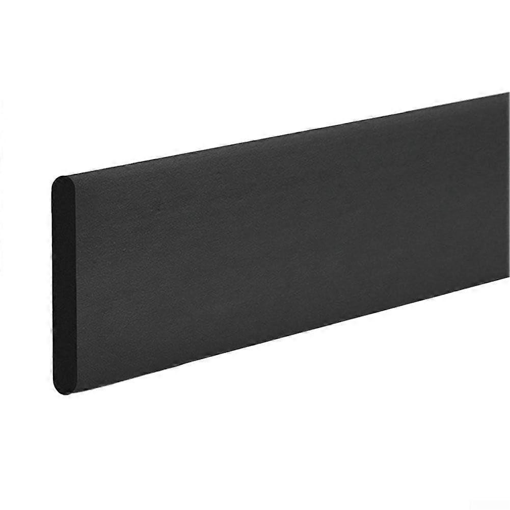 2M Rubber Skirting Board 8x200cm Thickened AntiCollision Waterproof Wall Corner Protector Black
